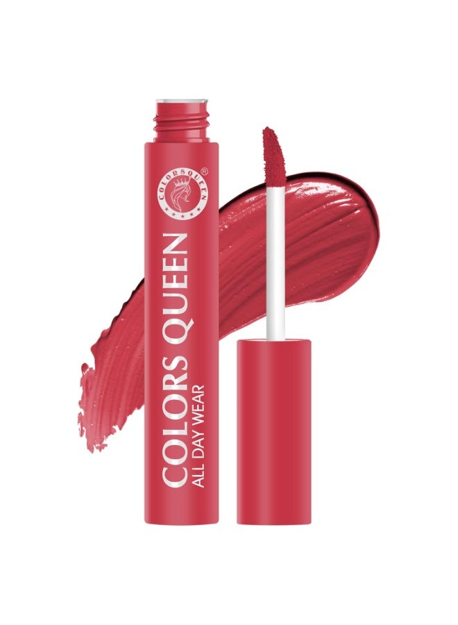 Colors Queen All Day Wear Liquid Lipstick - Very Me, 12g | Highly Pigmented, Long Lasting Matte Lipstick | Smooth One Swipe Application, Lightweight & Non Transfer Liquid Lipstick for Women - Image 1